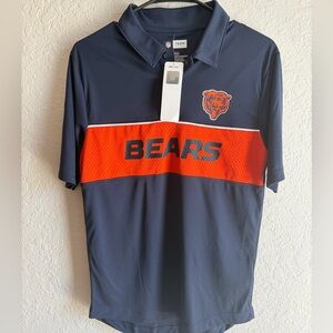 NWT Chicago Bears NFL Apparel Navy Performance Polo Shirt - Men’s Small 🔥